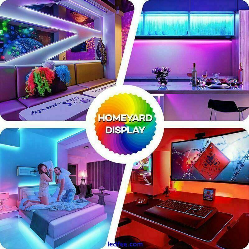 1-5M LED Strip Lights RGB Colour Changing Tape Cabinet Kitchen USB TV Lighting 1 