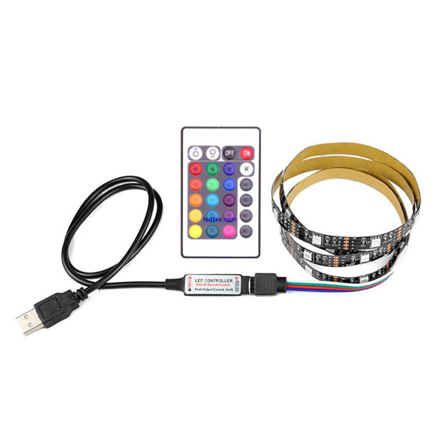 USB Powered RGB Color Change 5050 LED Strips Computer TV PC Back Light Kit DC 5V 0 