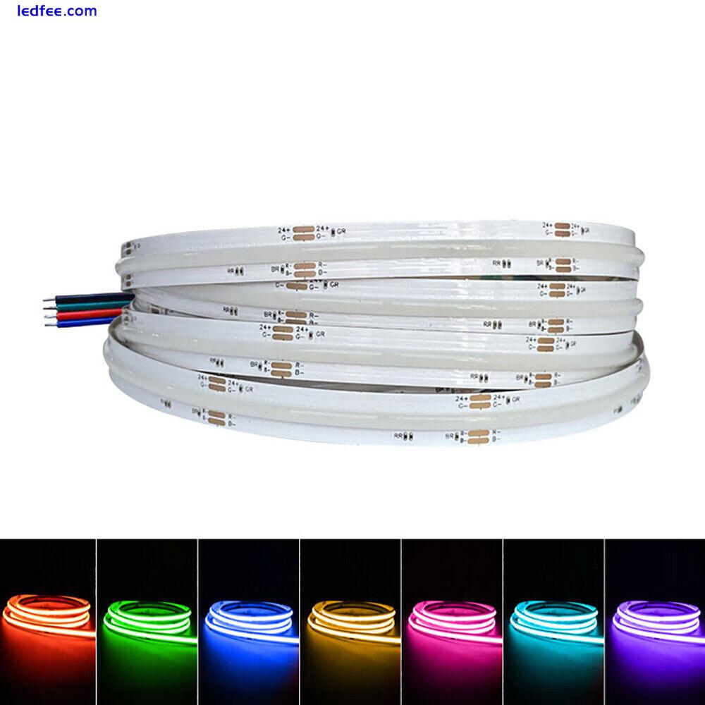 RGB CCT RGBW COB LED Strip Lights for Room Decor Flexible Cabinet Kitchen 1-5m 2 