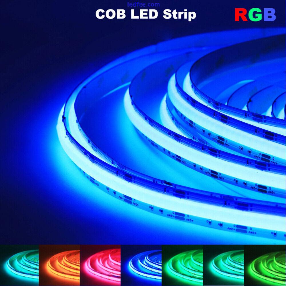 RGB CCT RGBW COB LED Strip Lights for Room Decor Flexible Cabinet Kitchen 1-5m 4 