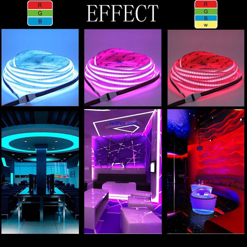 RGB CCT RGBW COB LED Strip Lights for Room Decor Flexible Cabinet Kitchen 1-5m 5 