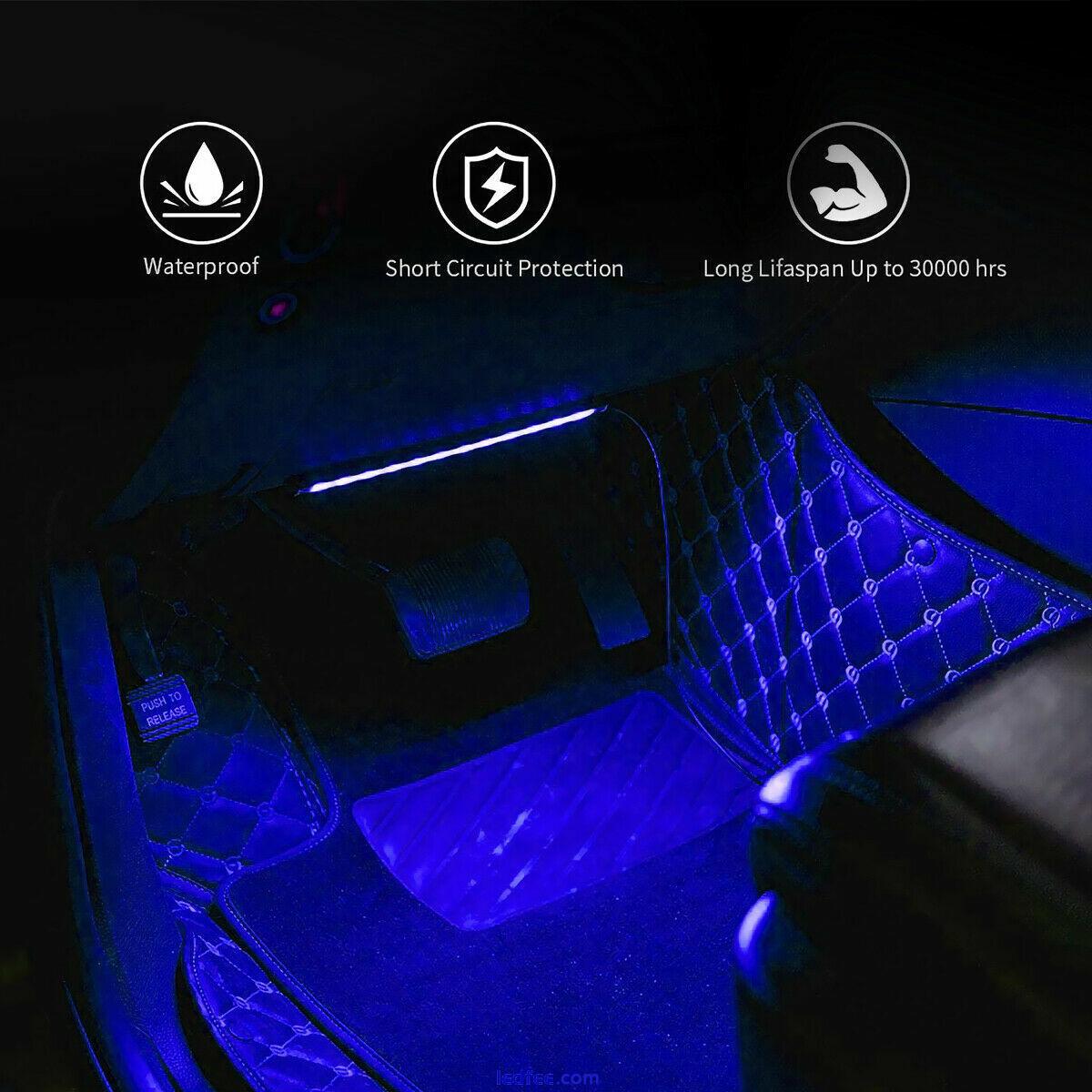 Car Interior Footwell LED Strip Lights RGB Multicolour Remote Atmosphere Lamp 3 