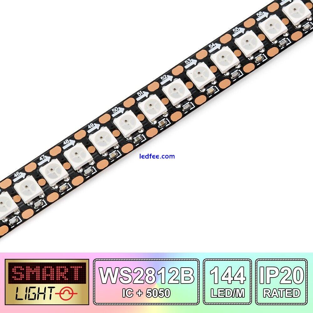 LED Strip WS2812B 5050 RGB 30/60/144LEDs/M WS2812 IC Individual Addressable 5V 5 