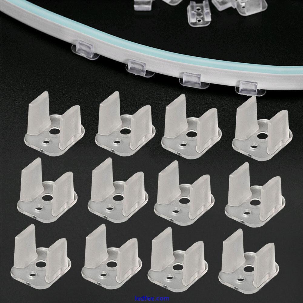 50x LED Strip Clips Connectors for Fixing 2835 Neon Light Plastic Buckle Ribbon 0 