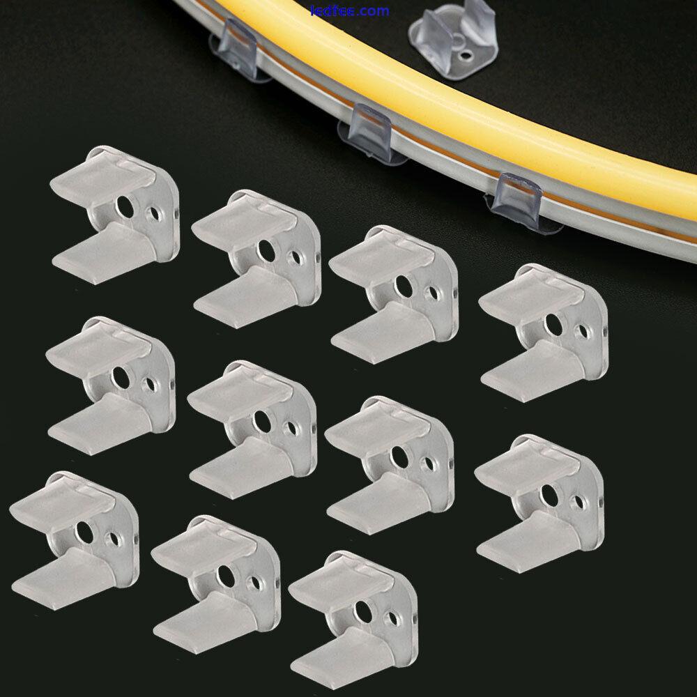 50x LED Strip Clips Connectors for Fixing 2835 Neon Light Plastic Buckle Ribbon 3 