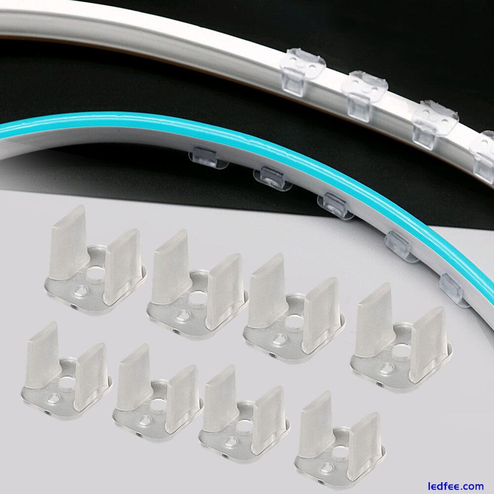 50x LED Strip Clips Connectors for Fixing 2835 Neon Light Plastic Buckle Ribbon 5 