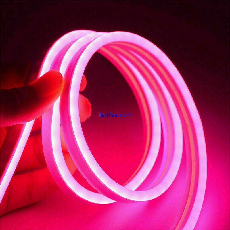 12V LED Neon Strip Light Flex Rope Waterproof DC Flexible Indoor Outdoor Light 4 