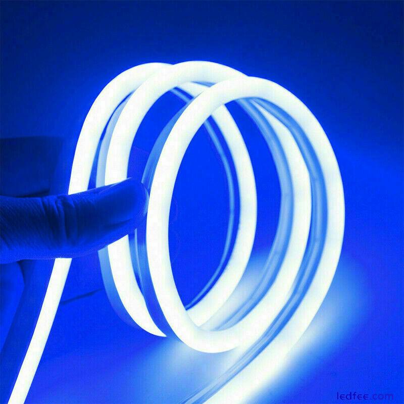 12V LED Neon Strip Light Flex Rope Waterproof DC Flexible Indoor Outdoor Light 2 