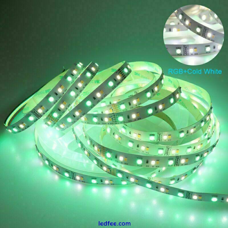 SMD 5050 RGB CCT LED Strip Waterproof DC12V 24V CCT RGBW RGBWW string light 1/5m 5 