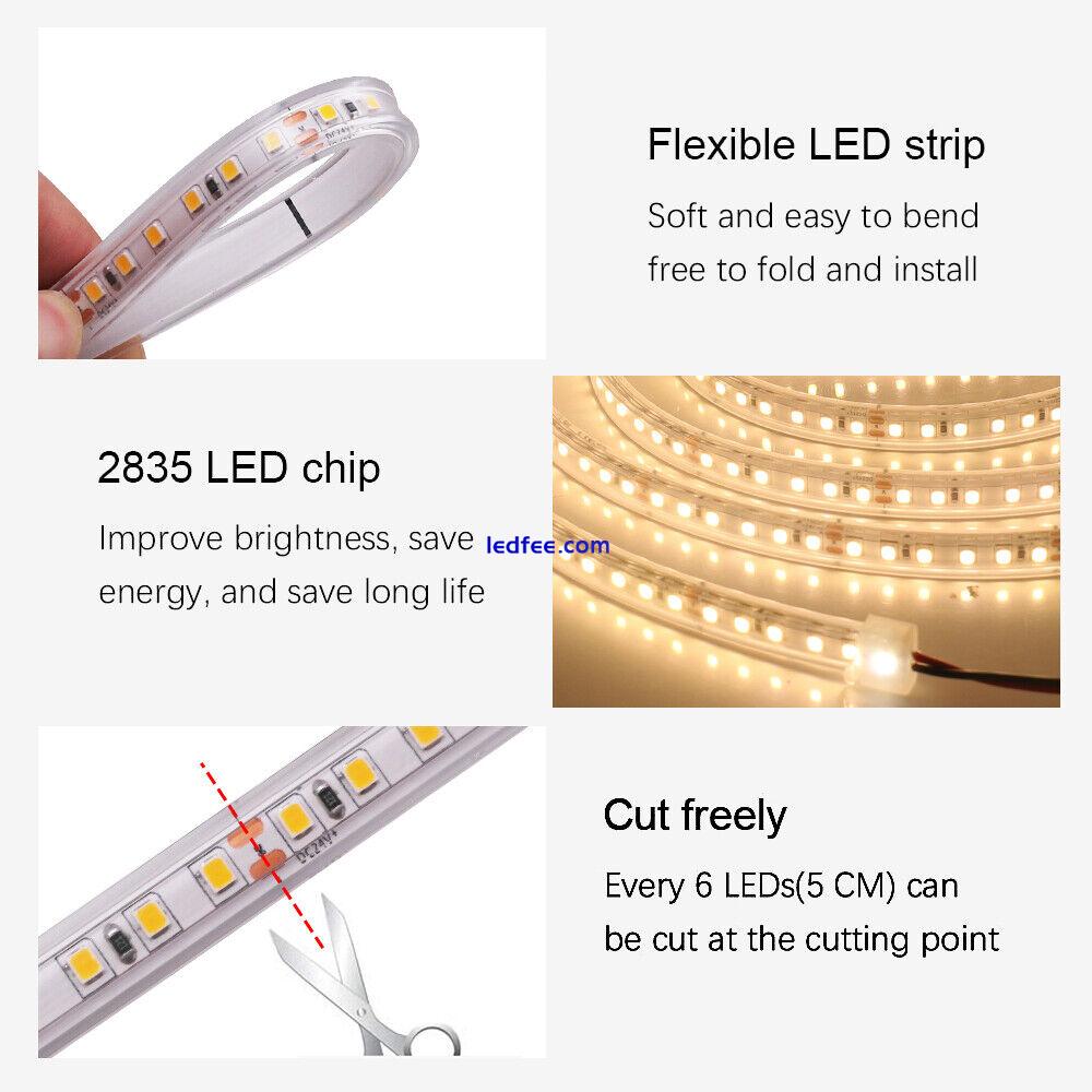 DC 12V LED Strip Lights Waterproof Outdoor Lighting+Dimmer Controller+UK/EU Plug 5 