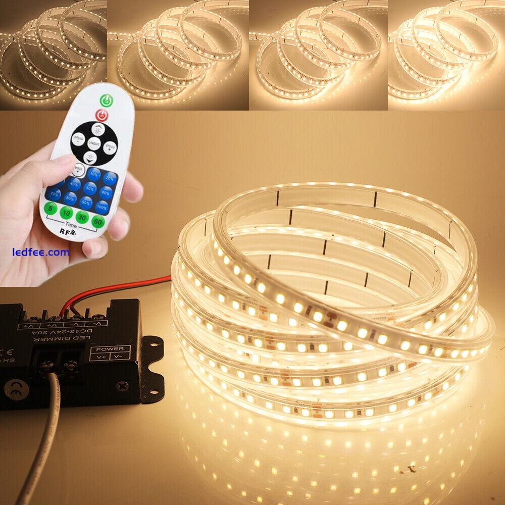 DC 12V LED Strip Lights Waterproof Outdoor Lighting+Dimmer Controller+UK/EU Plug 2 