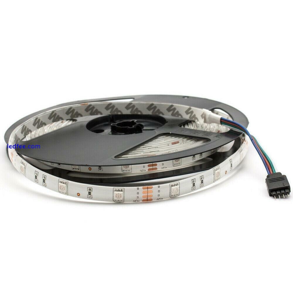 12V 5050 RGB LED Strip Light Waterproof 30LEDs/M IR Remote Controller Receiver 4 