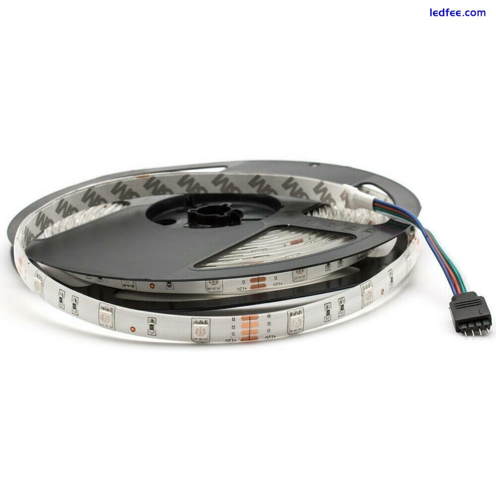 12V 5050 RGB LED Strip Light Waterproof 30LEDs/M IR Remote Controller Receiver 5 