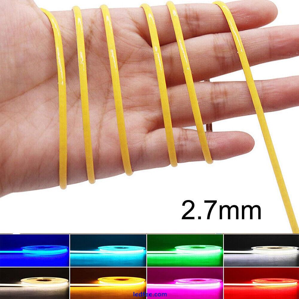 2.7mm Cob LED Strip Dimmable 12V Cabinets E-sports Room Car Light Wardrobes Etc  0 