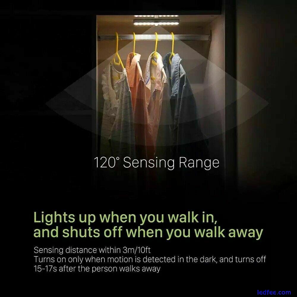 10 LED PIR Motion Sensor LED Night Light Battery Operated with Magnetic Strip 3 