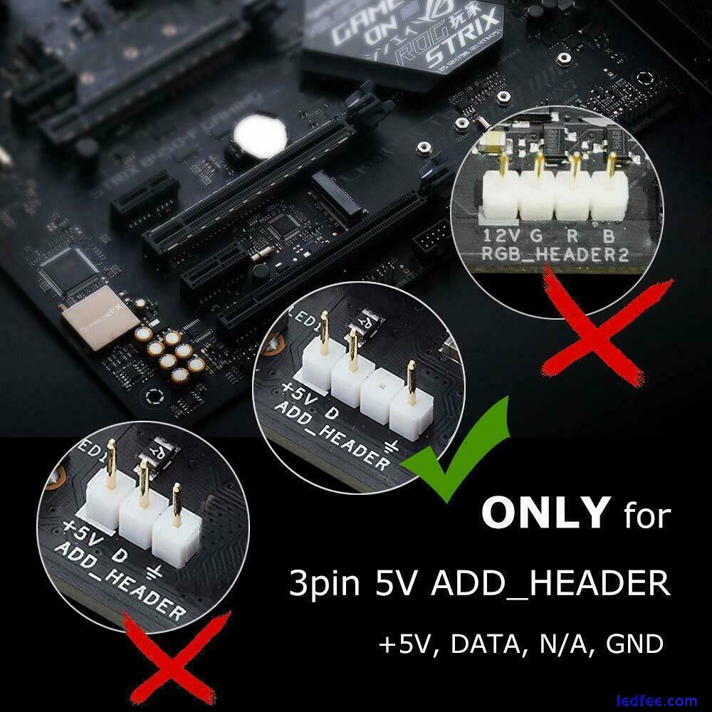 5V 3pin PC ARGB Motherboard LED Strip Light ws2812b ws2812 For PC Computer Case 1 