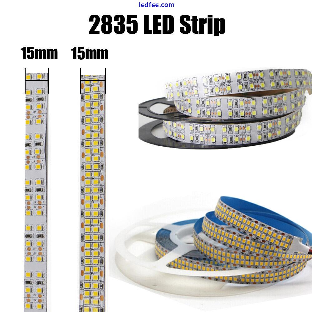 DC 12V 24V AC 220V 2835 SMD LED Strip Lamp 5m 60/120/240/480 LEDs/m Tape Light 2 