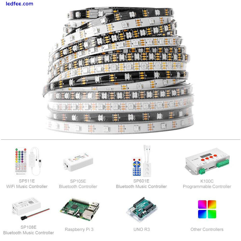 WS2812B ARGB LED Strip Light 5050 1-5M 30/60/144LEDs/M TV RGB 5V Neonpixel Light 1 