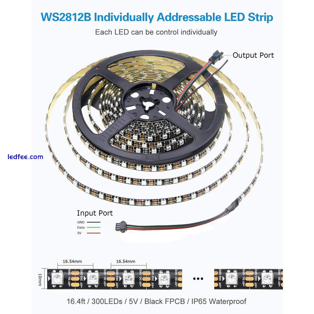WS2812B ARGB LED Strip Light 5050 1-5M 30/60/144LEDs/M TV RGB 5V Neonpixel Light 5 