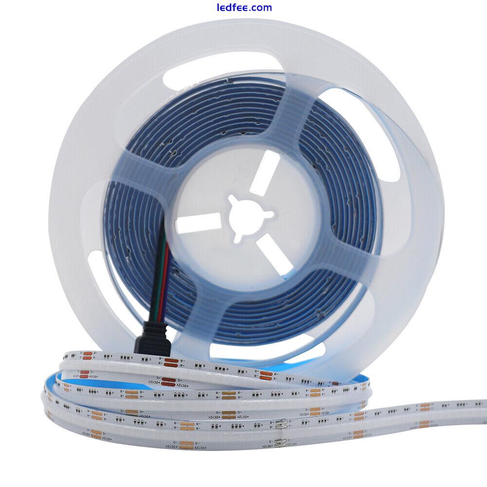 High Density Flexible RGB COB LED Strip Lights Tape Rope Cabinet Kitchen LAMP 5 