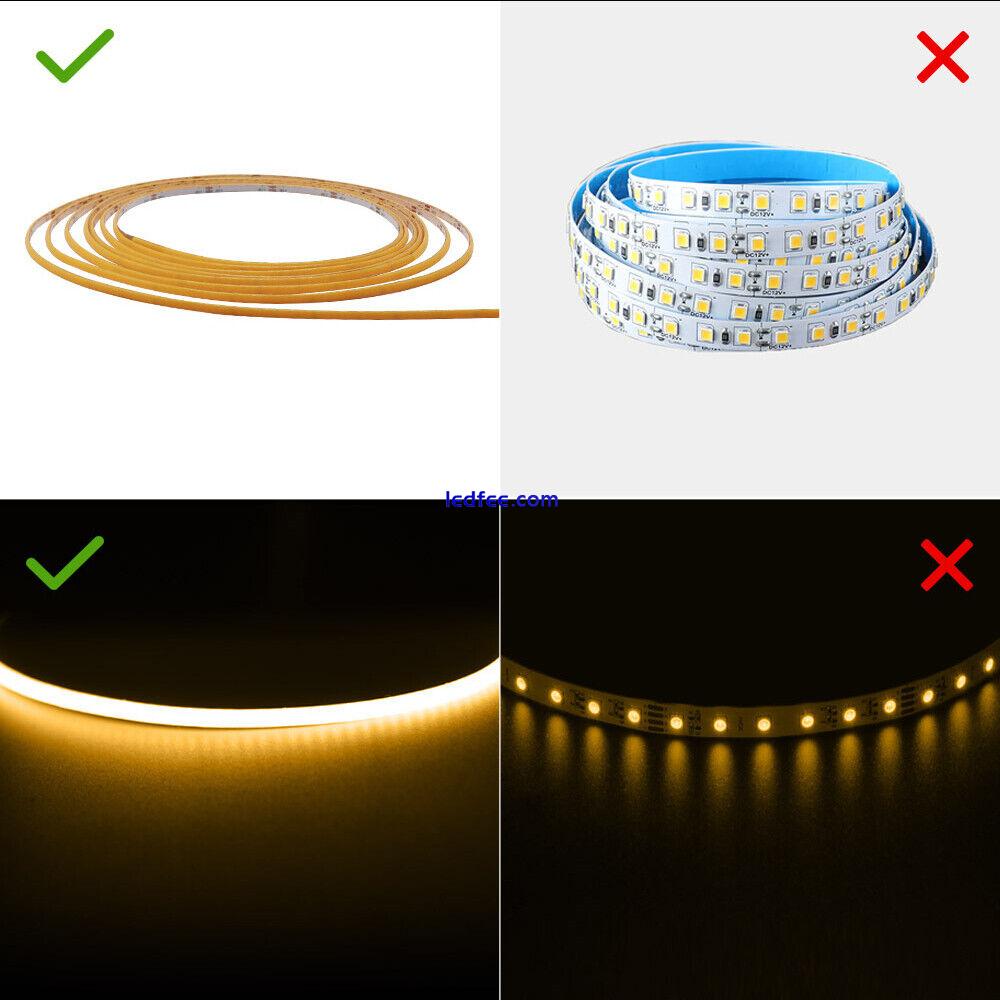 3mm COB LED Strip Light High Density 480led/m Flexible Linear Dimmable TAPE LAMP 2 