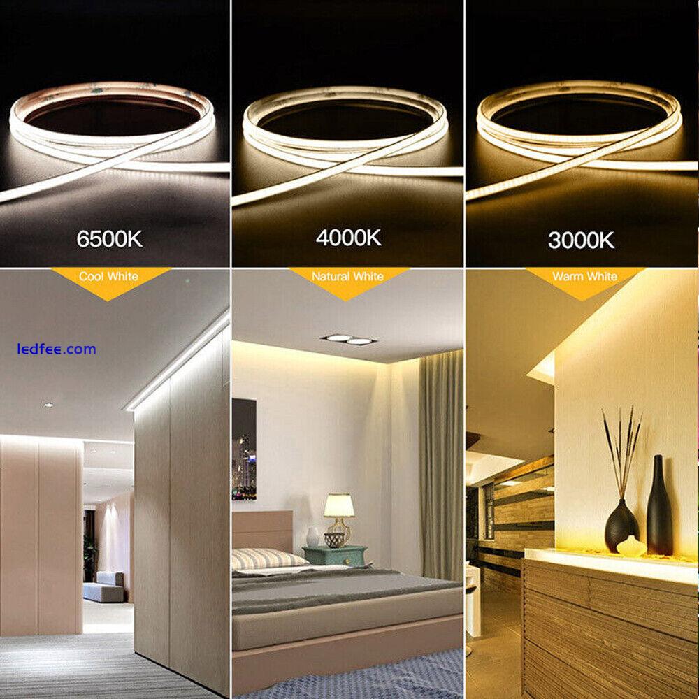 3mm COB LED Strip Light High Density 480led/m Flexible Linear Dimmable TAPE LAMP 4 