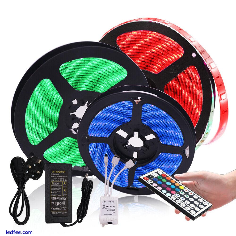 1-20M LED STRIP LIGHTS 5050 RGB COLOUR CHANGING TAPE UNDER CABINET HOME LIGHTING 1 