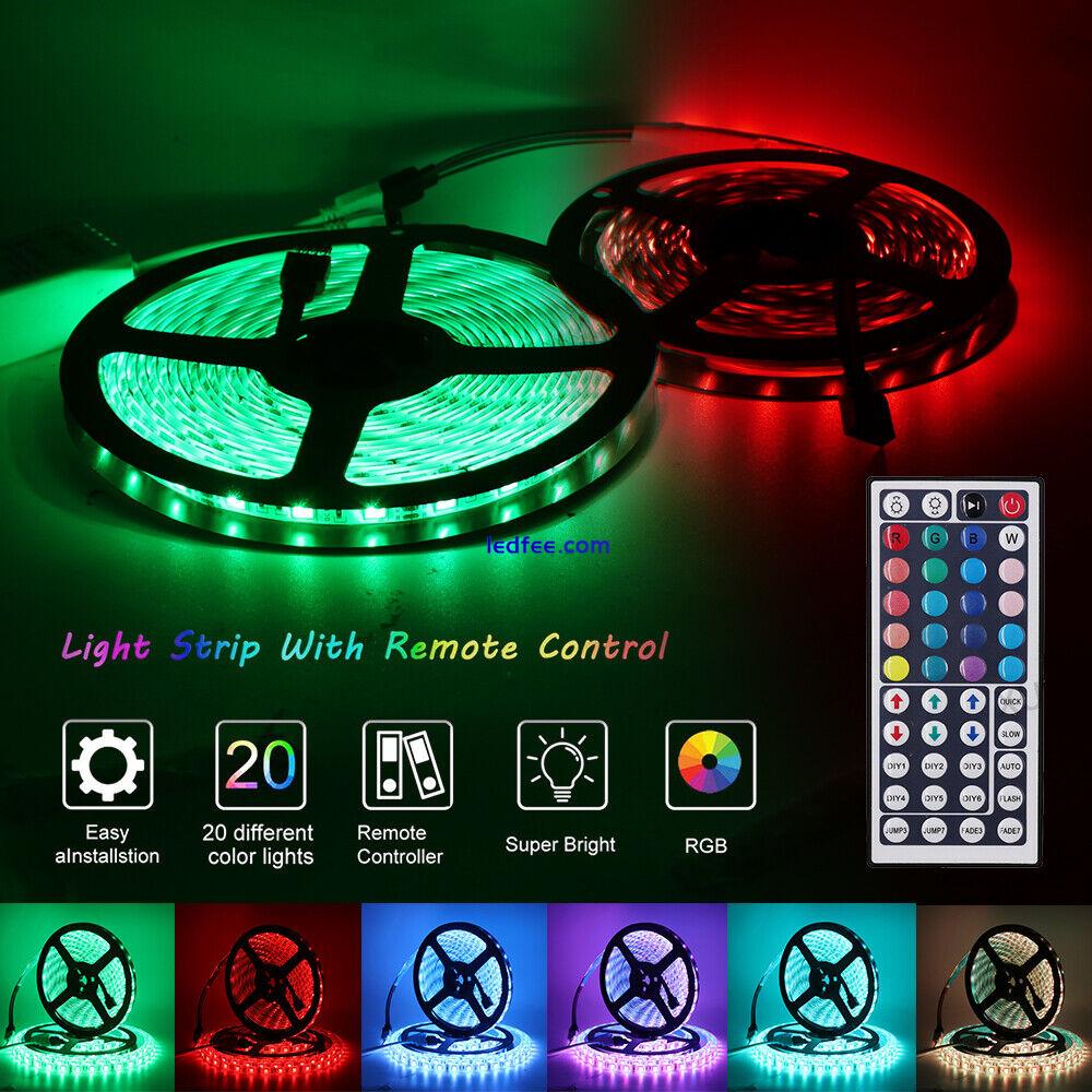 1-20M LED STRIP LIGHTS 5050 RGB COLOUR CHANGING TAPE UNDER CABINET HOME LIGHTING 4 