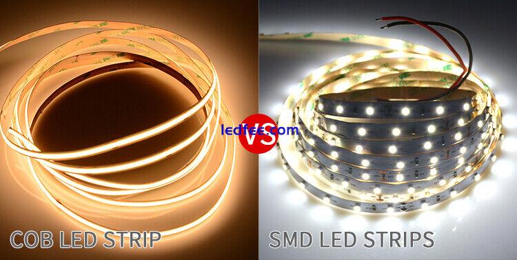 Seamless 12V COB LED Strip High Density Light Flexible Tape Rope Cabinet Kitchen 2 