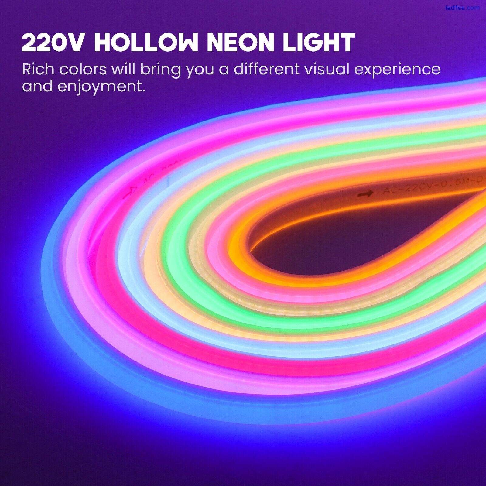 0.5-20m COB Neon LED Strip Lights Flex Rope Dimmable Waterproof Outdoor Lighting 1 