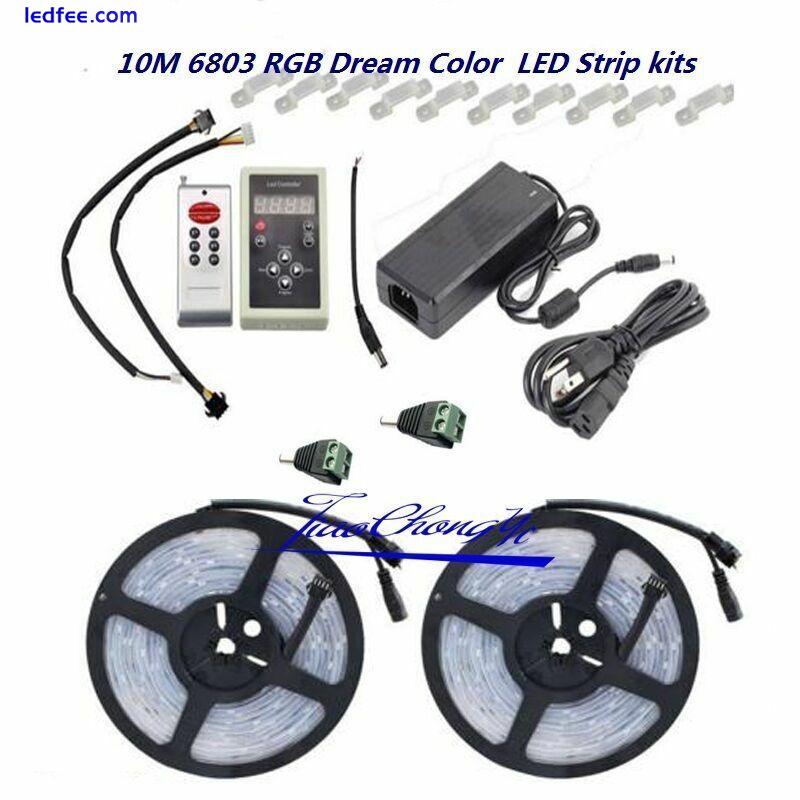 5050 RGB Dream Color 6803 LED Strip +IC 6803 RF Remote Controll +Power adapter 5 