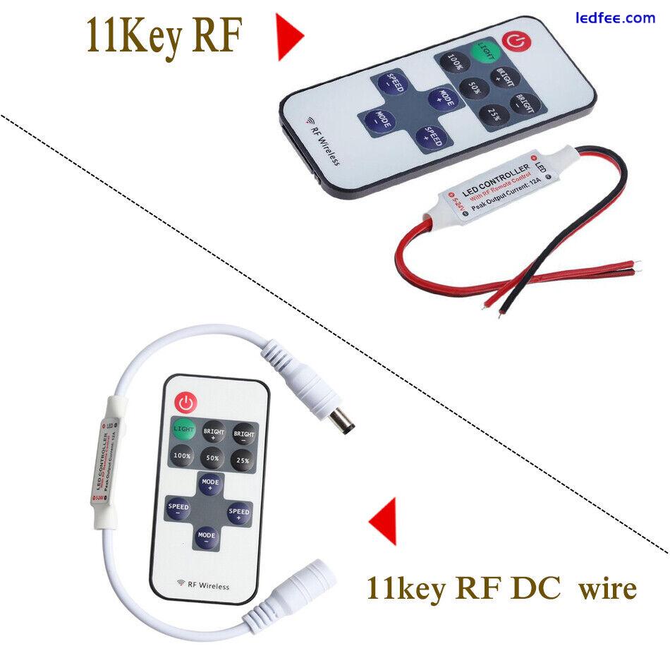 RF Remote / Dimmer Controller For 5050 3528 DC12V Single Color LED Strip Lights 0 