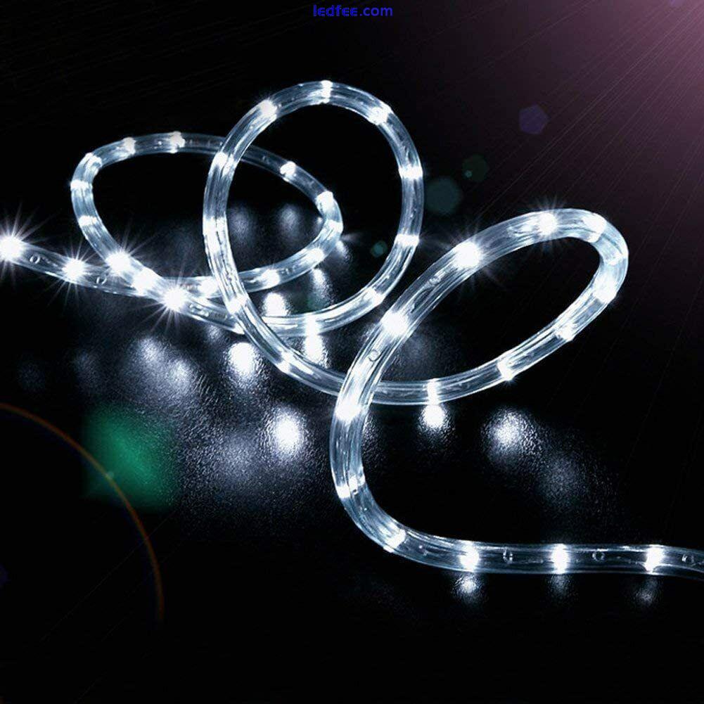 Solar Powered Rope LED String Fairy Lights Strip Waterproof Outdoor Garden Patio 1 