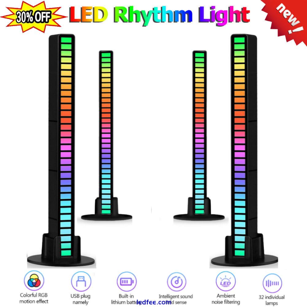 Music Sync Pick Up Rhythm Lamp LED Car Sound Control Light Strip Light Bars 0 