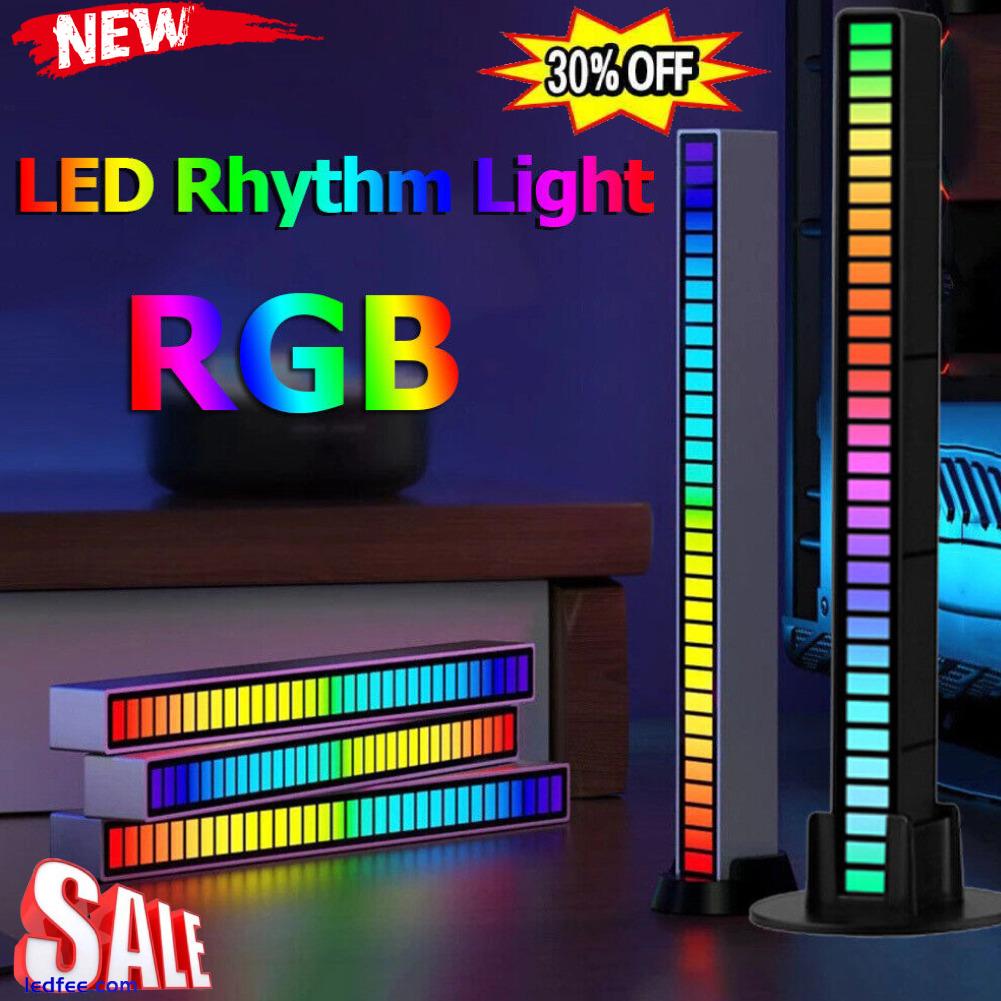Music Sync Pick Up Rhythm Lamp LED Car Sound Control Light Strip Light Bars 2 