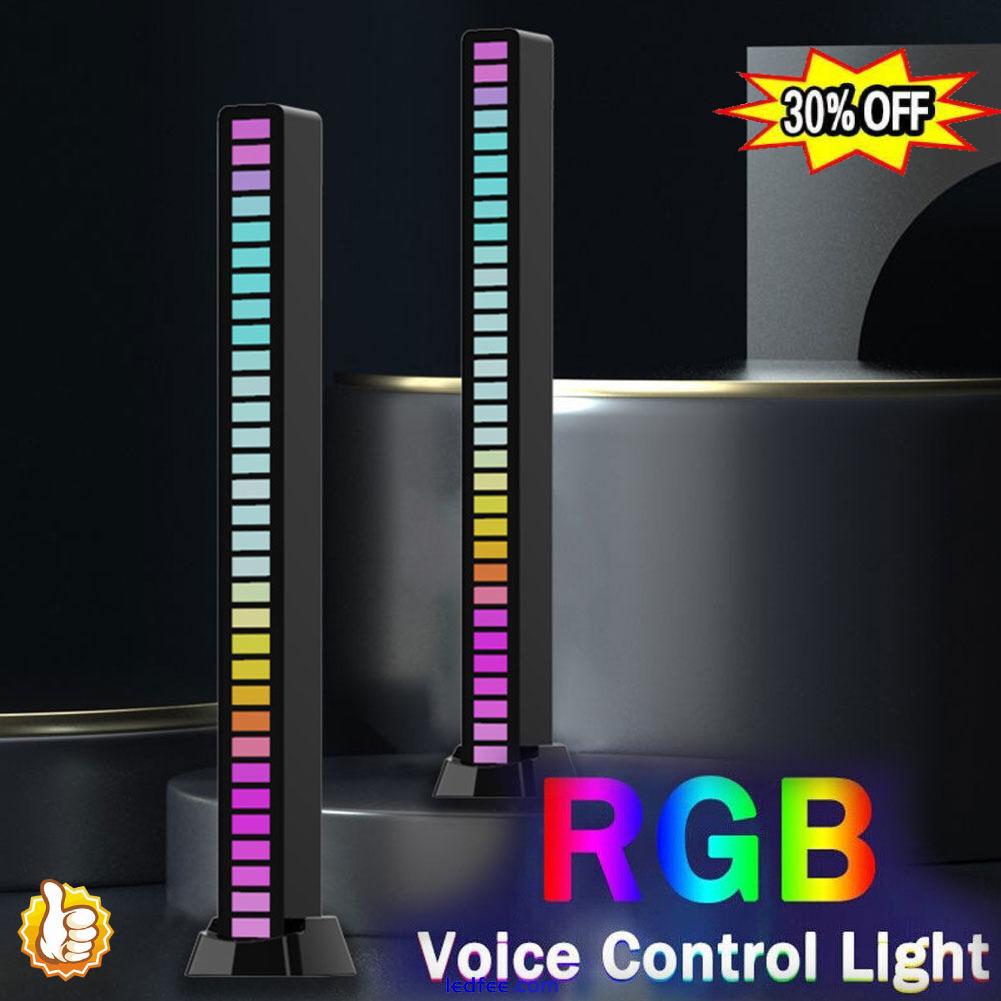 Music Sync Pick Up Rhythm Lamp LED Car Sound Control Light Strip Light Bars 5 