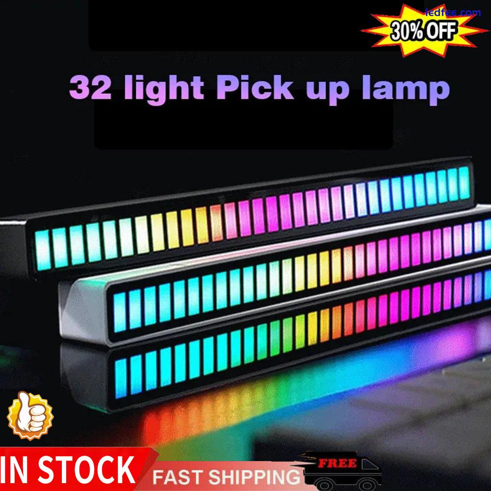 Music Sync Pick Up Rhythm Lamp LED Car Sound Control Light Strip Light Bars 3 