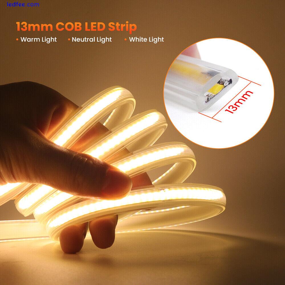 220V 230V COB LED Strip Lights High Density Flexible 3000K 4000K 6000K Tape Rope 2 