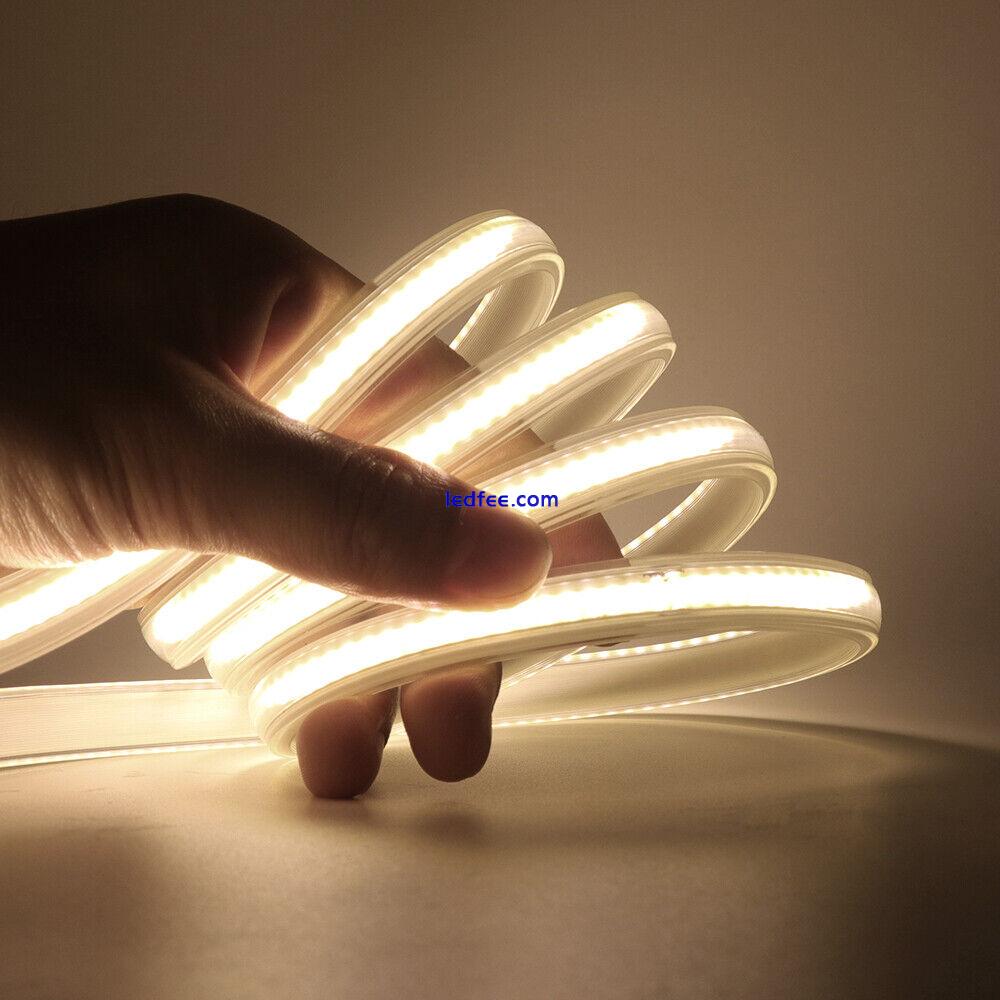 220V 230V COB LED Strip Lights High Density Flexible 3000K 4000K 6000K Tape Rope 3 