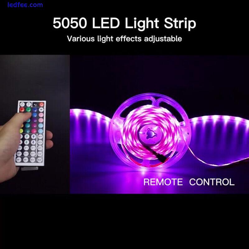 LED Strip Lights 5050 RGB Colour Changing Tape Bluetooth APP Room Decor UK Plug 1 