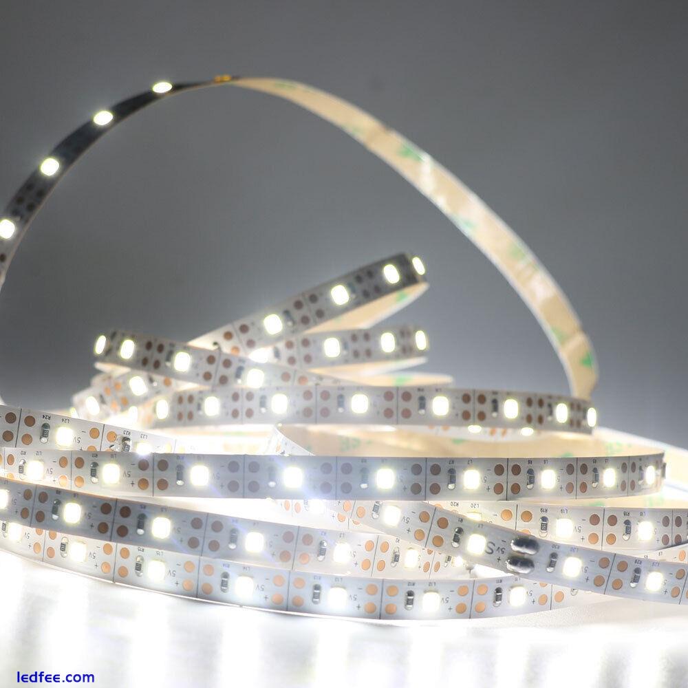 1-5M USB LED Strip Lights 5050 SMD Tape Cabinet Kitchen TV Lighting Warm/White 3 