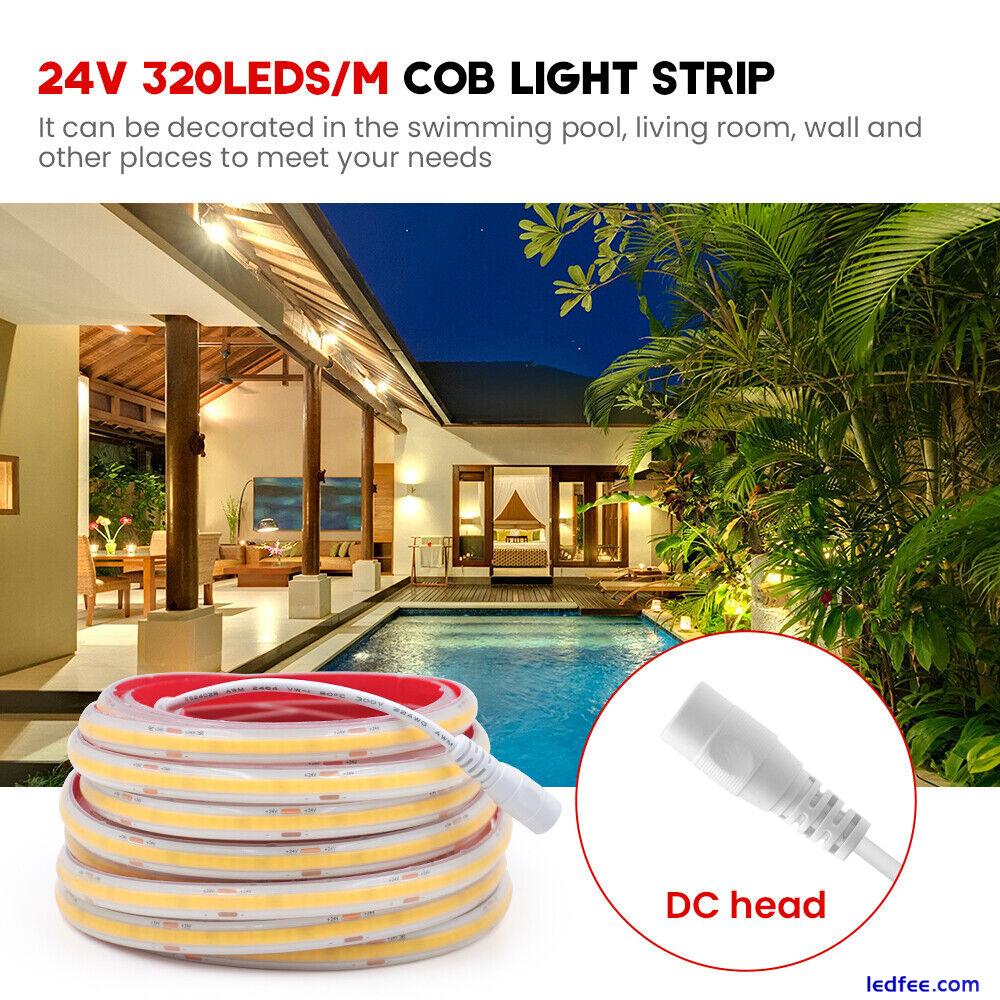 24V COB LED Strip Light Flexible Tape Waterproof IP68 Home Kitchen DIY Lighting 4 