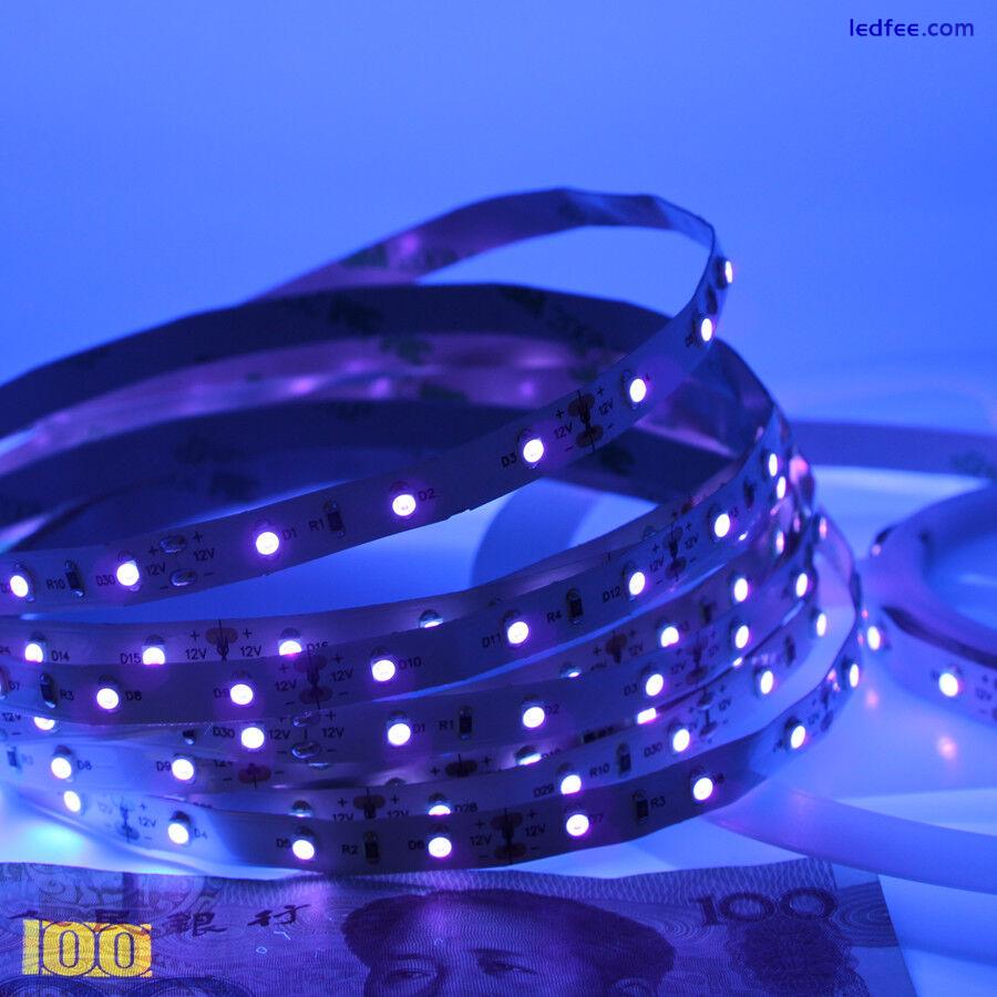 5m UV LED Strip Light Waterproof 3528 SMD 60led/m Blacklight DC 12v tape lamp 5 