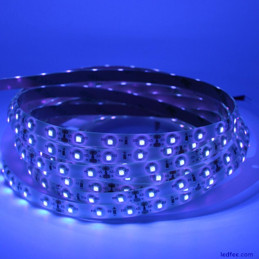 5m UV LED Strip Light Waterproof 3528 SMD 60led/m Blacklight DC 12v tape lamp 3 