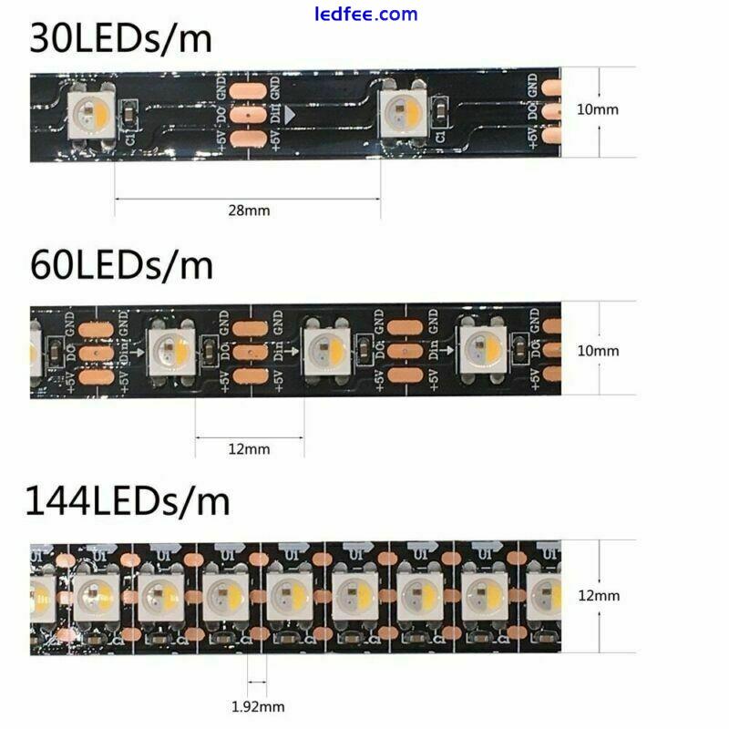 SK6812 RGBW 4 In 1 30/60/144 Leds Individual Addressable Led Strip Light DC 5V 1 