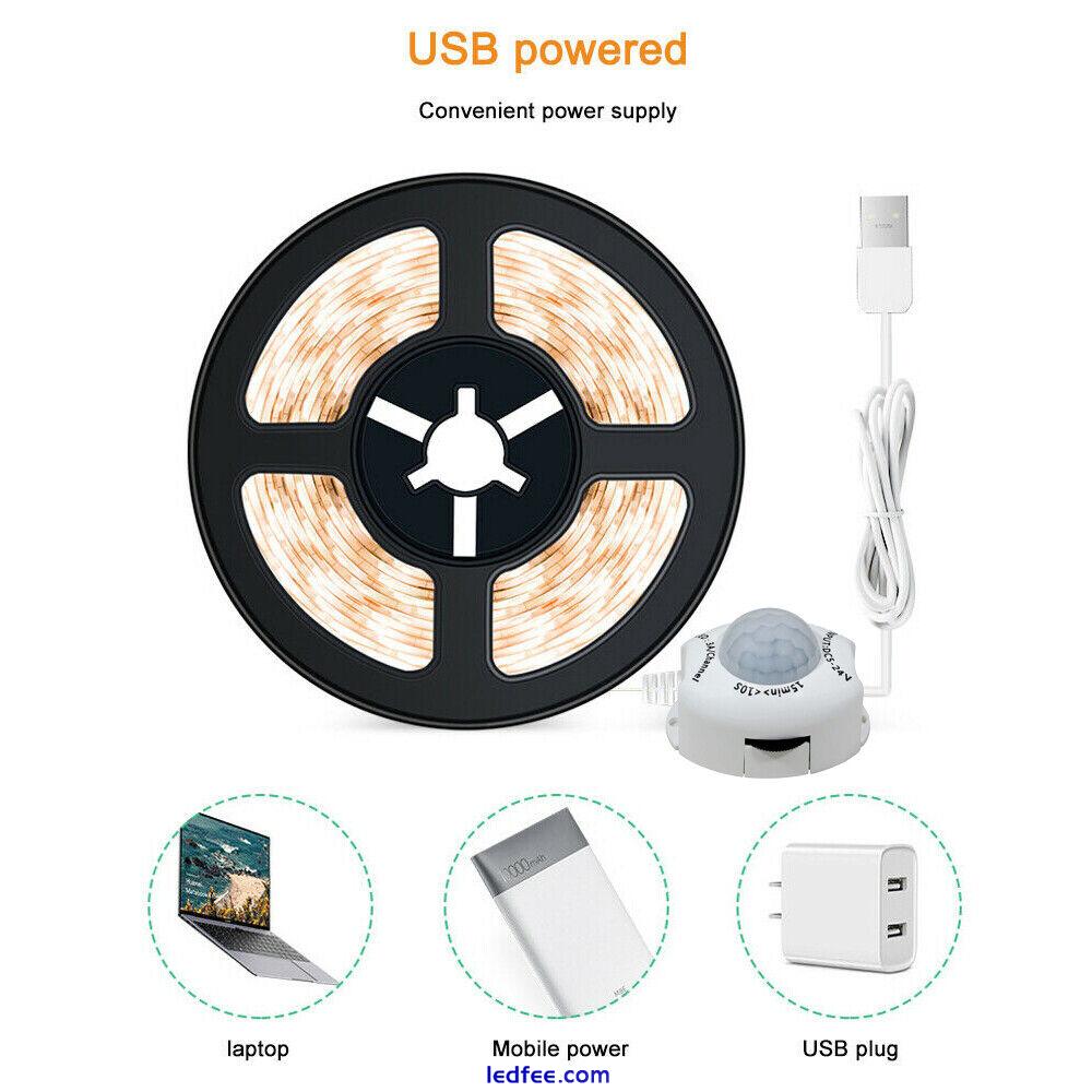 DC 5V USB PIR Motion Sensor Led Strip Night Light Cabinet Kitchen Closet Lamp 0 