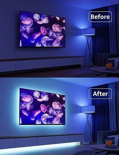 Smart LED TV Backlights, Led Strip Lights 2M for TV 32-65 inch with Voice 3 