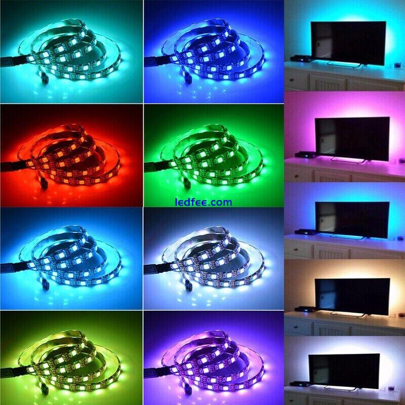TV LED Lights USB TV Backlight Strip 5050 RGB Lighting Strips + Remote Control 4 