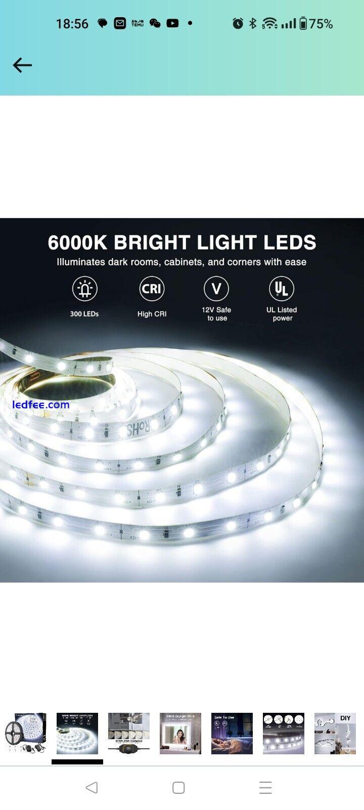 PHILWIN 12V Led Lights Strip, 5050 LED Tape Lights, Dimmable Led Strip... 0 