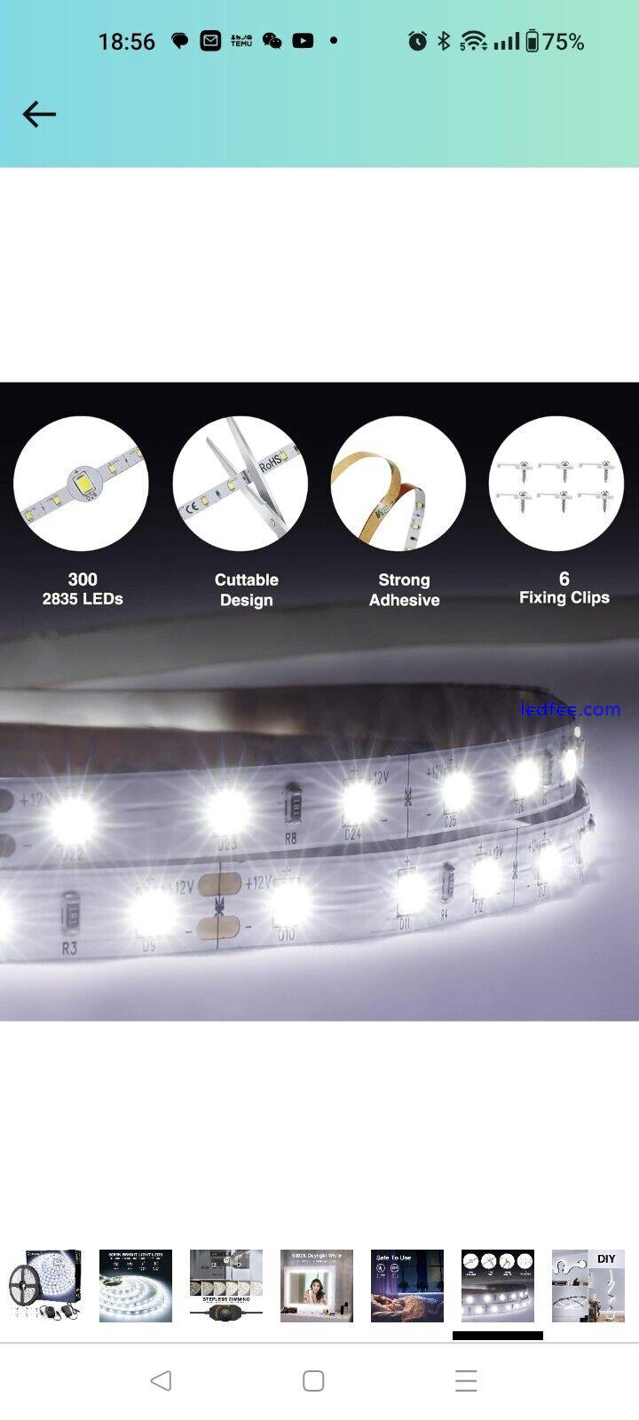 PHILWIN 12V Led Lights Strip, 5050 LED Tape Lights, Dimmable Led Strip... 4 